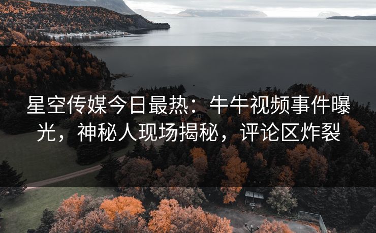 星空传媒今日最热：牛牛视频事件曝光，神秘人现场揭秘，评论区炸裂