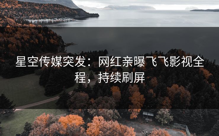 星空传媒突发：网红亲曝飞飞影视全程，持续刷屏