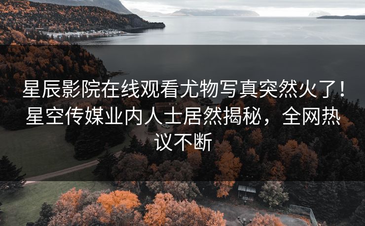 星辰影院在线观看尤物写真突然火了！星空传媒业内人士居然揭秘，全网热议不断